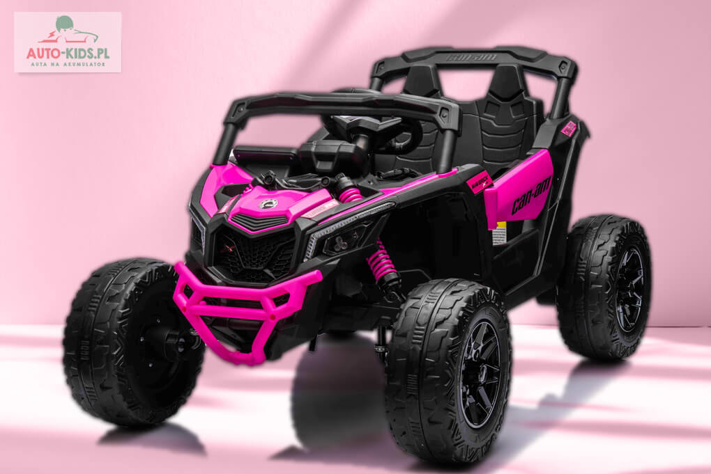 Can Am Maverick S 1-osob. Mega Moc 4x4 800W! 24V! 7Ah RÓŻOWY